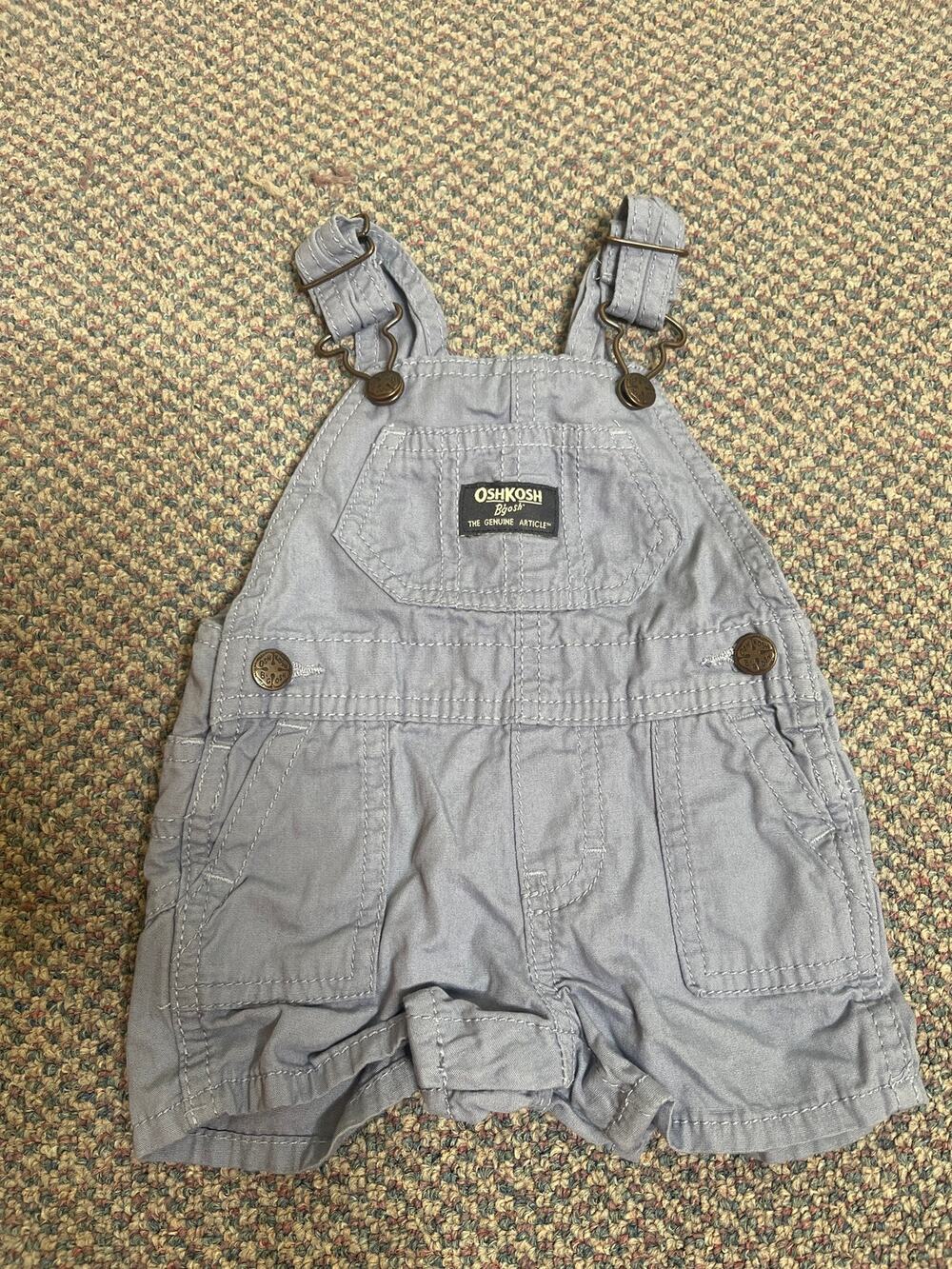 Oshkosh Vestbak Blue Shortalls 3 month